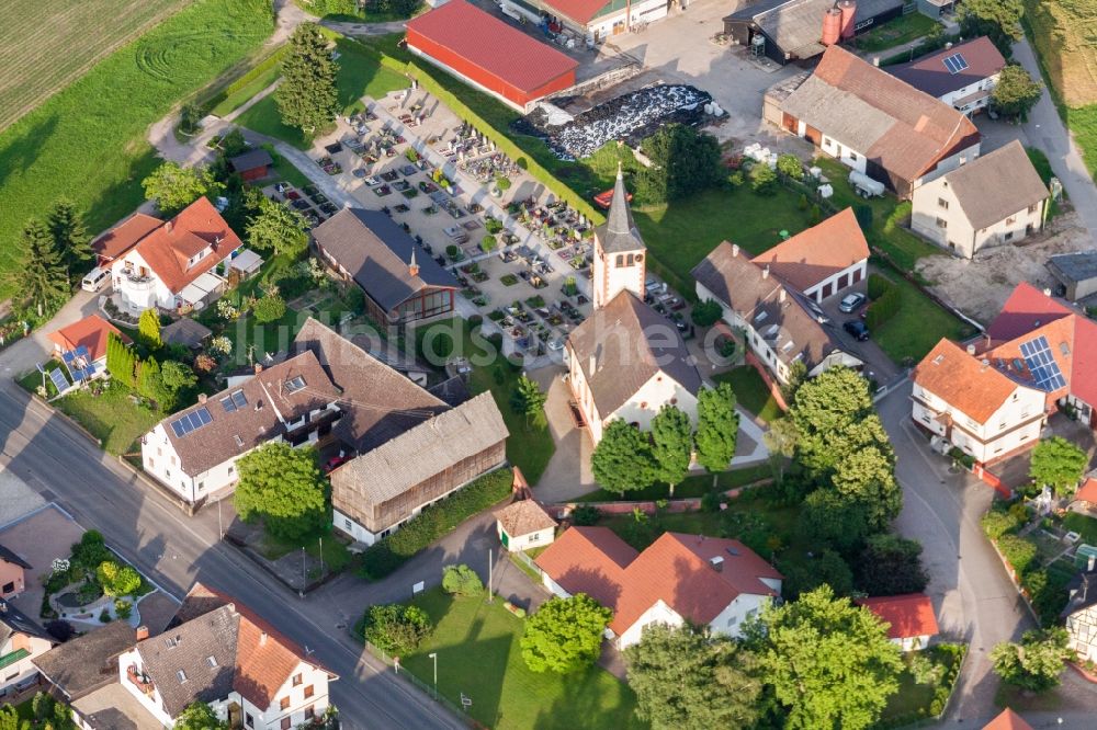 Luftaufnahme Rheinau - Dorf - Ansicht im Ortsteil Linx in Rheinau im Bundesland Baden-Württemberg, Deutschland
