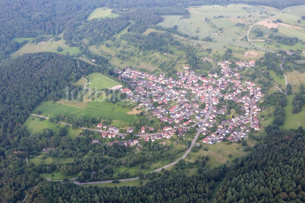 Neckargemünd aus der Vogelperspektive: Dorf - Ansicht im Ortsteil Mückenloch in Neckargemünd im Bundesland Baden-Württemberg, Deutschland