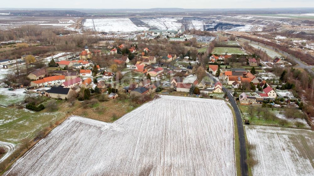 Pödelwitz von oben - Dorf - Ansicht in Pödelwitz im Bundesland Sachsen, Deutschland