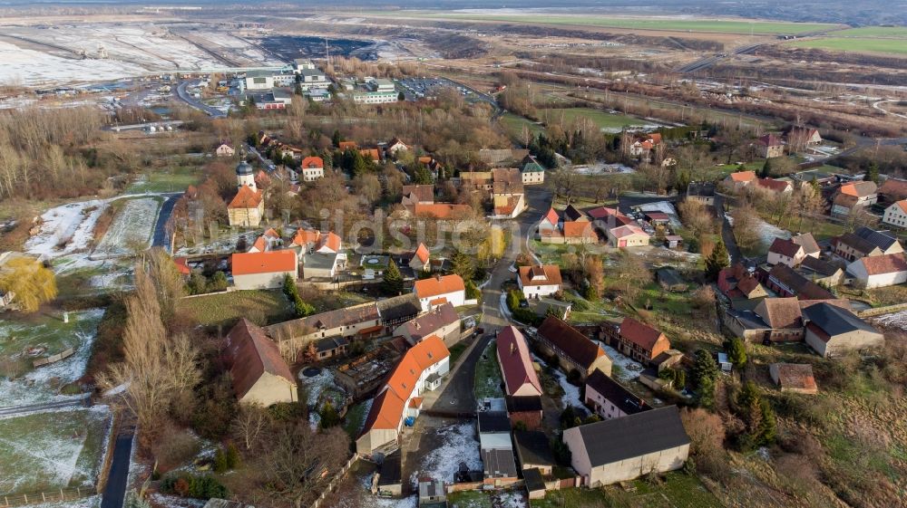 Luftbild Pödelwitz - Dorf - Ansicht in Pödelwitz im Bundesland Sachsen, Deutschland