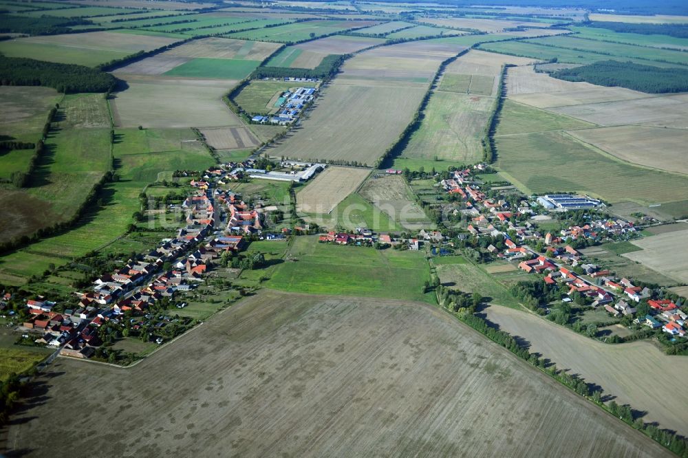 Pechüle von oben - Dorf - Ansicht in Pechüle im Bundesland Brandenburg, Deutschland