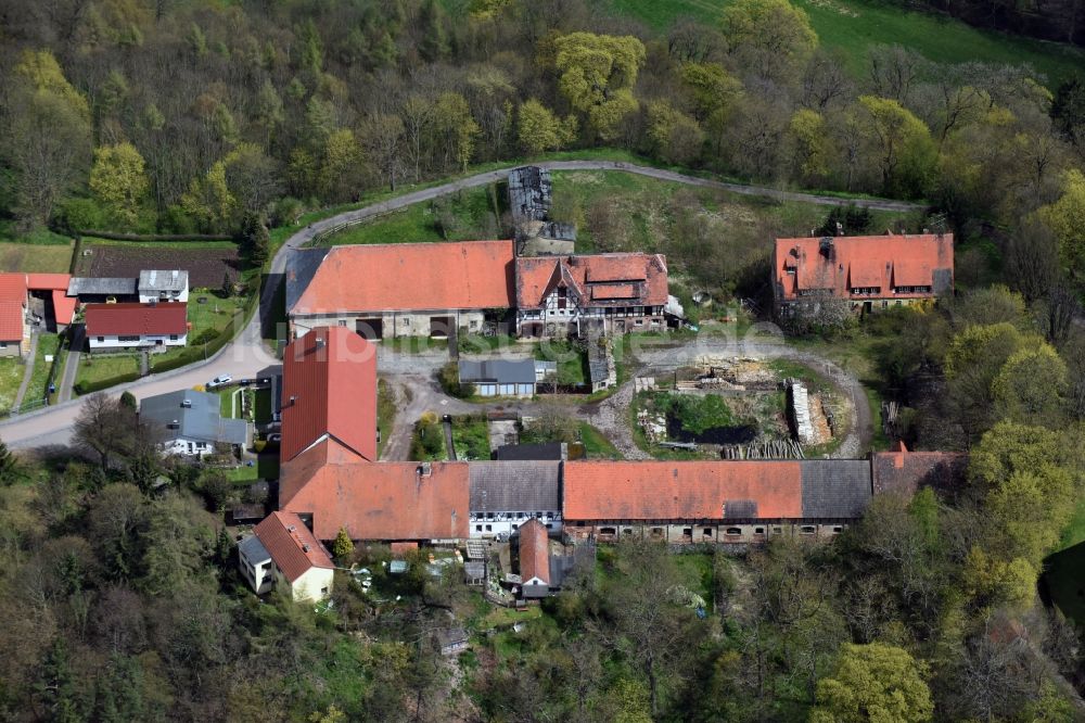 Luftaufnahme Rammelburg - Dorf - Ansicht von Rammelburg im Bundesland Sachsen-Anhalt