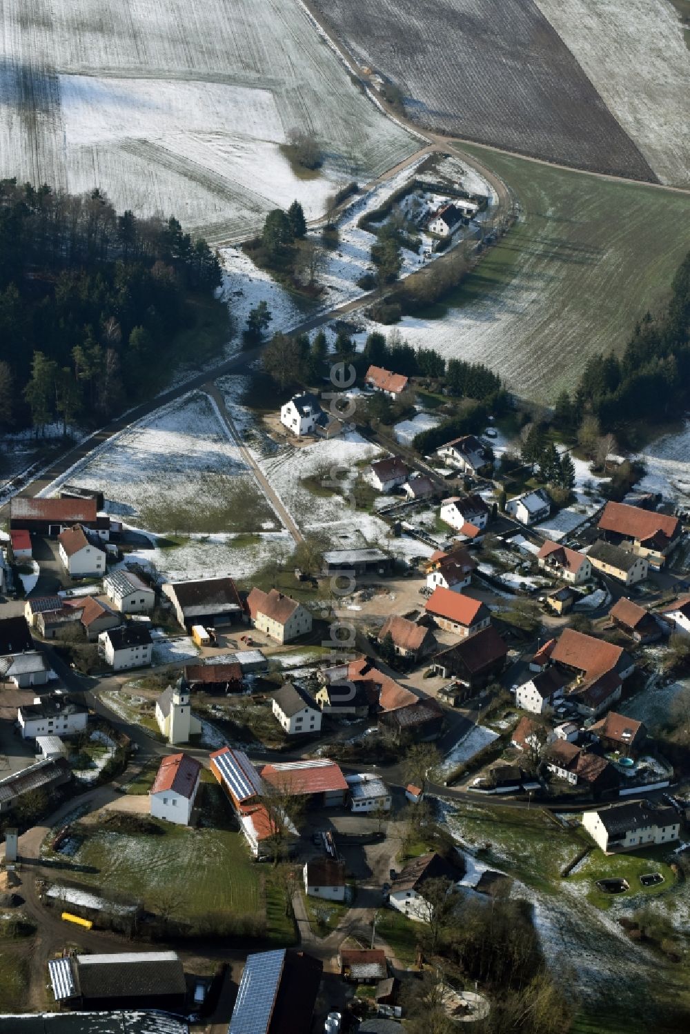 Rammersburg aus der Vogelperspektive: Dorf - Ansicht von Rammersburg im Bundesland Bayern
