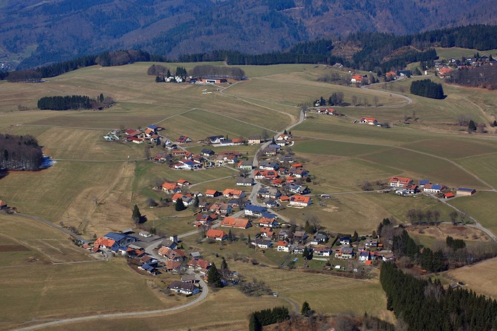 Luftbild Rickenbach - Dorf - Ansicht am Rande von Feldern in Rickenbach im Bundesland Baden-Württemberg, Deutschland