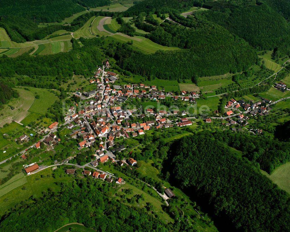 Luftbild Bad Ditzenbach - Dorf - Ansicht am Rande Waldgebieten in Bad Ditzenbach im Bundesland Baden-Württemberg, Deutschland