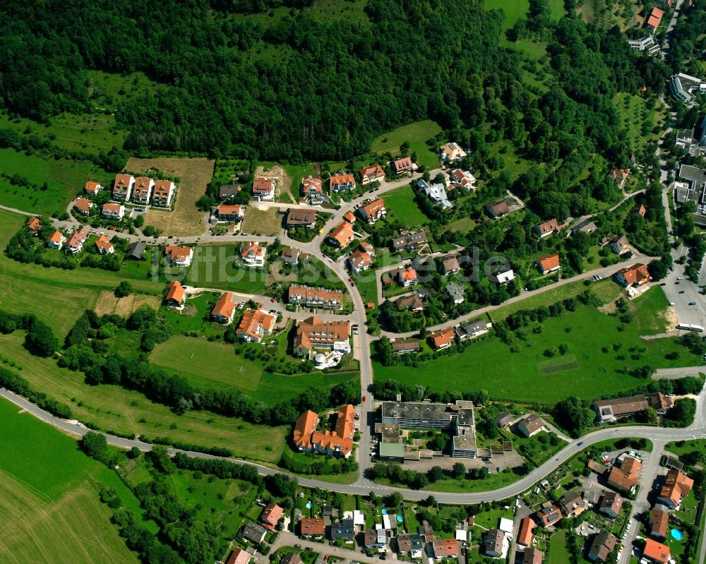 Bad Ditzenbach aus der Vogelperspektive: Dorf - Ansicht am Rande Waldgebieten in Bad Ditzenbach im Bundesland Baden-Württemberg, Deutschland