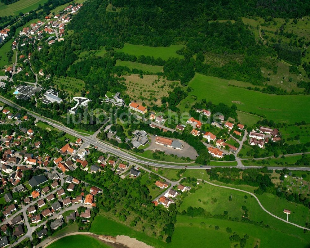 Bad Ditzenbach von oben - Dorf - Ansicht am Rande Waldgebieten in Bad Ditzenbach im Bundesland Baden-Württemberg, Deutschland