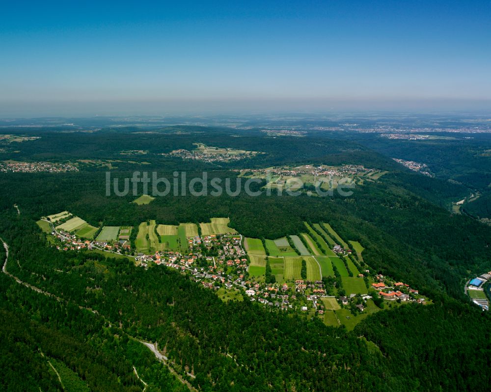 Luftbild Bad Liebenzell - Dorf - Ansicht am Rande von Waldgebieten in Bad Liebenzell im Bundesland Baden-Württemberg, Deutschland