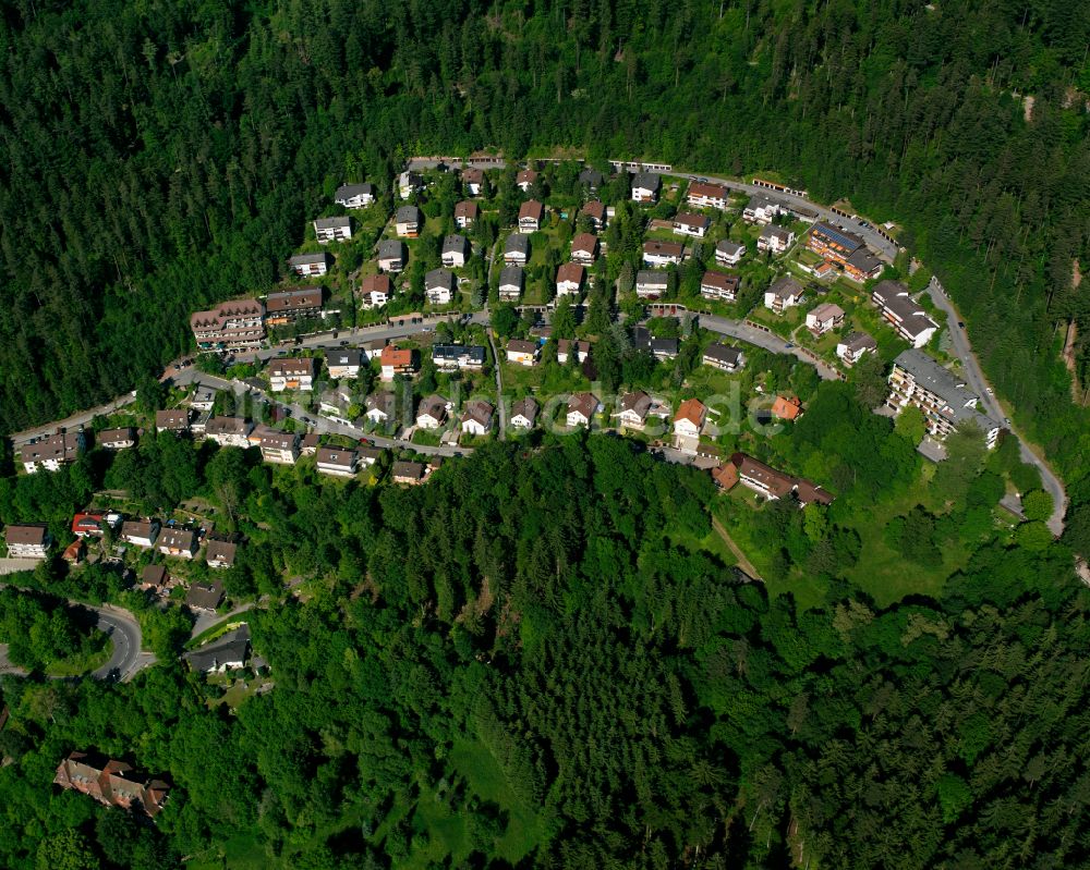 Luftbild Bad Liebenzell - Dorf - Ansicht am Rande von Waldgebieten in Bad Liebenzell im Bundesland Baden-Württemberg, Deutschland