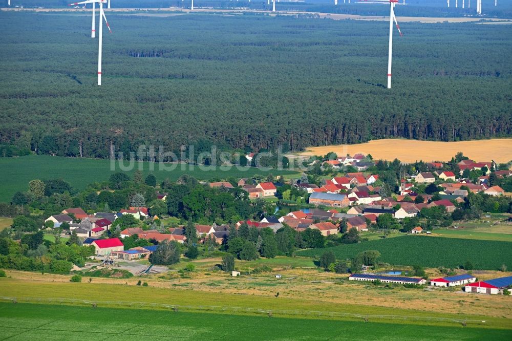 Luftbild Baruth/Mark - Dorf - Ansicht am Rande Waldgebieten in Baruth/Mark im Bundesland Brandenburg, Deutschland