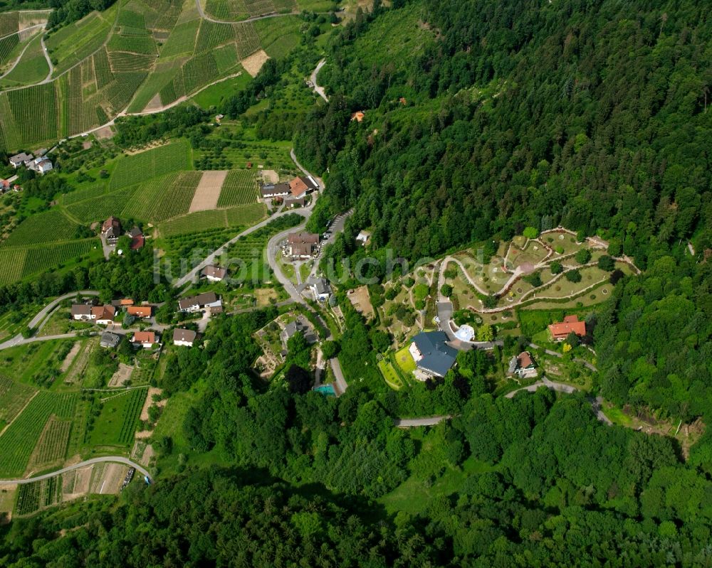 Luftaufnahme Bühl - Dorf - Ansicht am Rande Waldgebieten in Bühl im Bundesland Baden-Württemberg, Deutschland