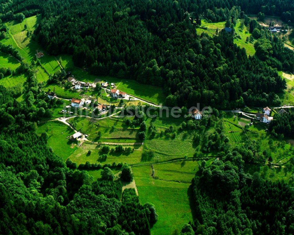 Luftaufnahme Bühlertal - Dorf - Ansicht am Rande Waldgebieten in Bühlertal im Bundesland Baden-Württemberg, Deutschland