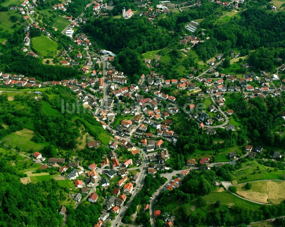 Luftbild Bühlertal - Dorf - Ansicht am Rande Waldgebieten in Bühlertal im Bundesland Baden-Württemberg, Deutschland
