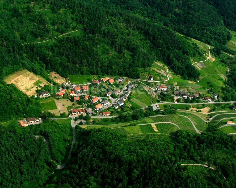 Bühlertal von oben - Dorf - Ansicht am Rande Waldgebieten in Bühlertal im Bundesland Baden-Württemberg, Deutschland