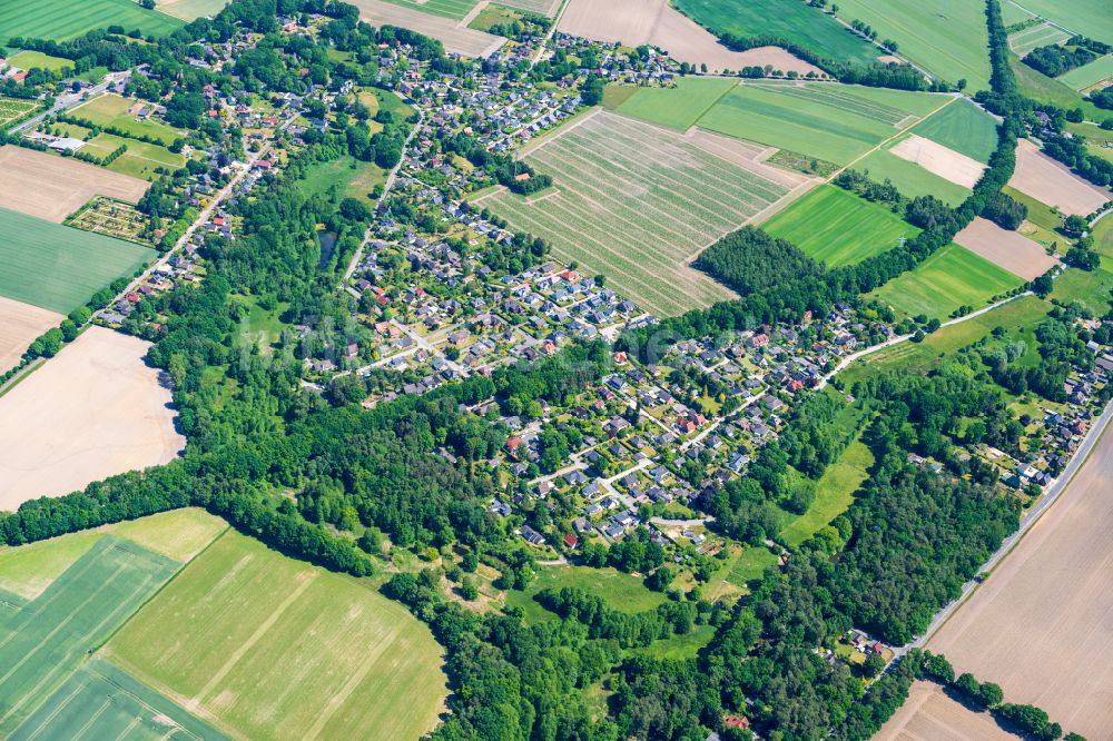 Luftbild Buchholz in der Nordheide - Dorf - Ansicht am Rande von Waldgebieten in Buchholz in der Nordheide im Bundesland Niedersachsen, Deutschland