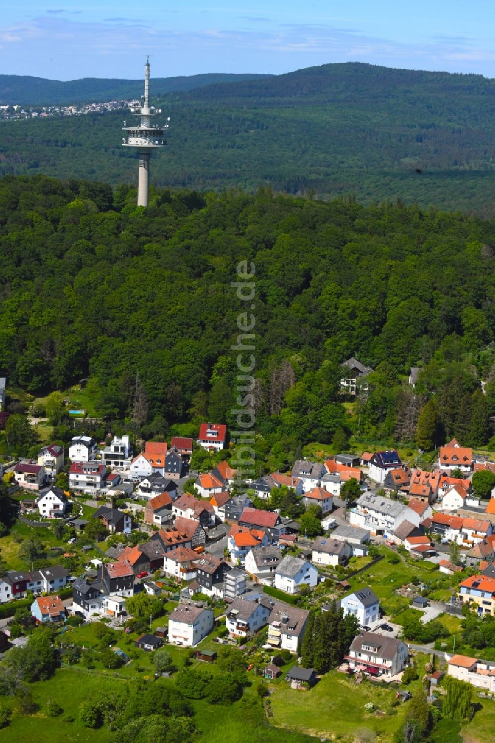 Luftaufnahme Eppenhain - Dorf - Ansicht am Rande Waldgebieten in Eppenhain im Bundesland Hessen, Deutschland