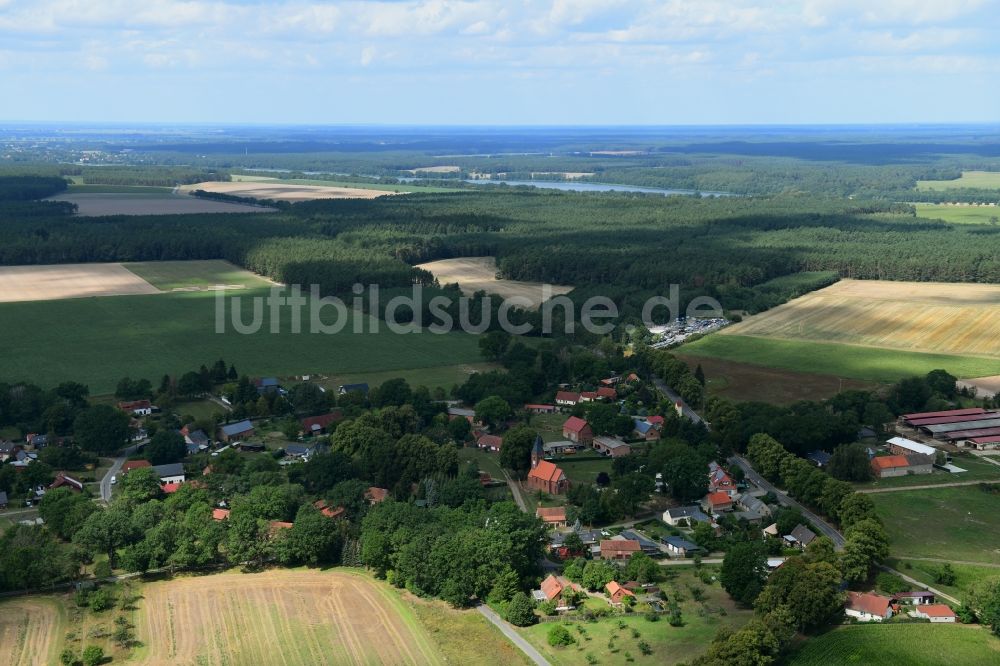 Luftbild Ferbitz - Dorf - Ansicht am Rande Waldgebieten in Ferbitz im Bundesland Brandenburg, Deutschland