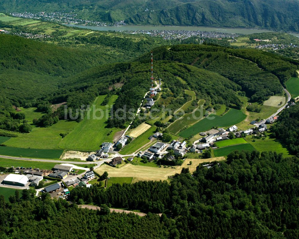 Luftaufnahme Fleckertshöhe - Dorf - Ansicht am Rande von Waldgebieten in Fleckertshöhe im Bundesland Rheinland-Pfalz, Deutschland