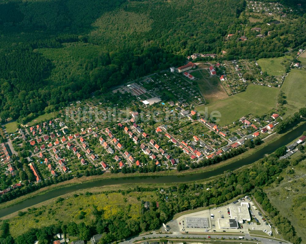 Luftbild Gera - Dorf - Ansicht am Rande von Waldgebieten in Gera im Bundesland Thüringen, Deutschland