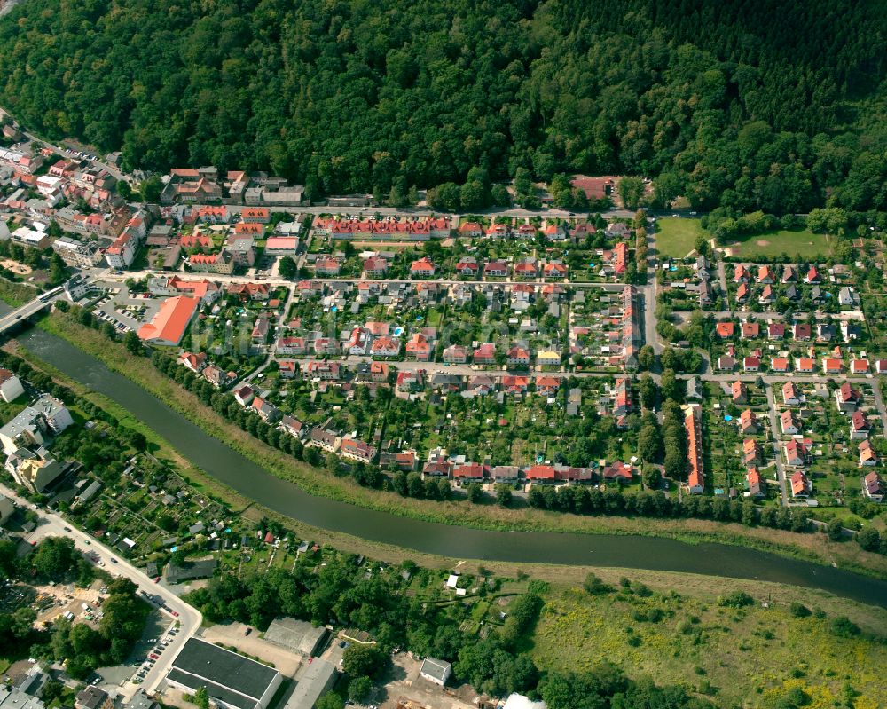 Luftaufnahme Gera - Dorf - Ansicht am Rande von Waldgebieten in Gera im Bundesland Thüringen, Deutschland