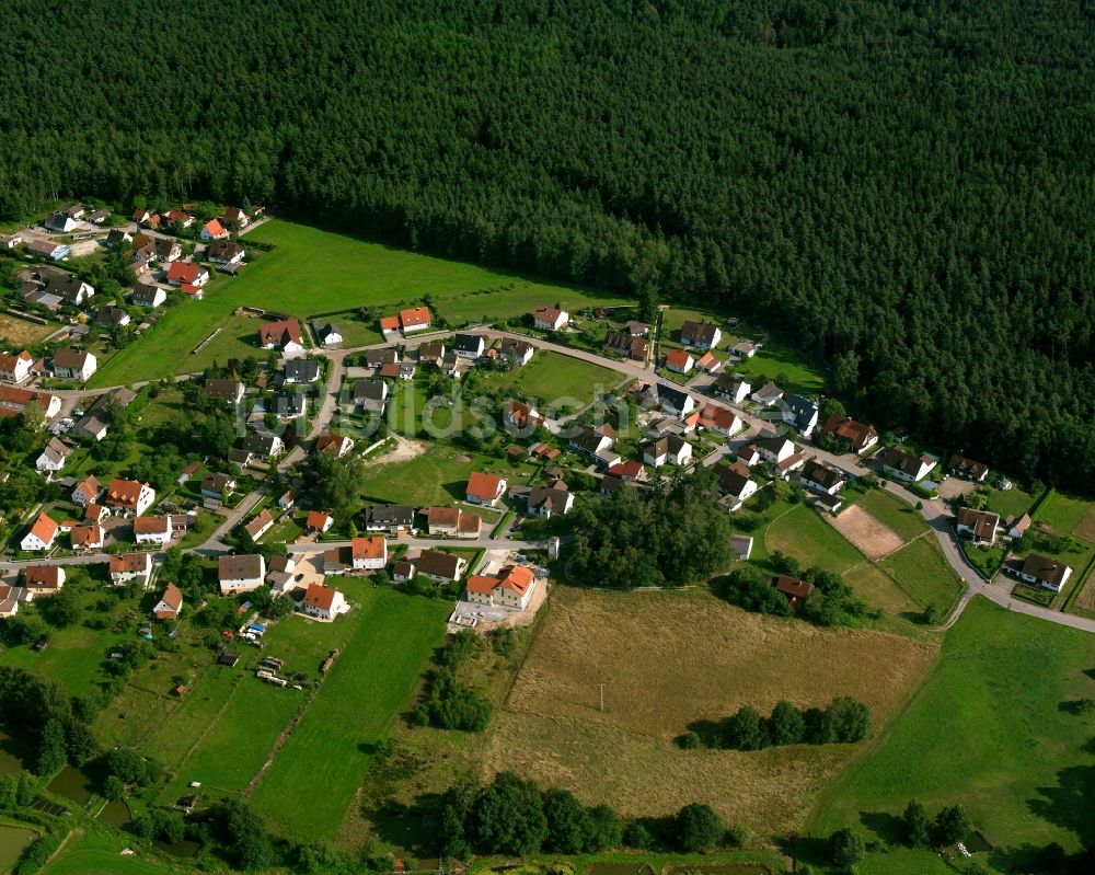 Luftbild Großohrenbronn - Dorf - Ansicht am Rande Waldgebieten in Großohrenbronn im Bundesland Bayern, Deutschland