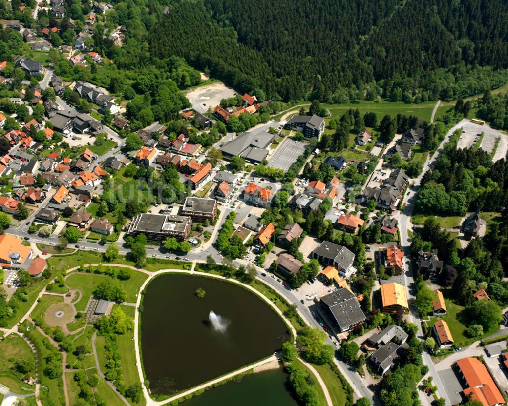 Luftbild Hahnenklee-Bockswiese - Dorf - Ansicht am Rande von Waldgebieten in Hahnenklee-Bockswiese im Bundesland Niedersachsen, Deutschland