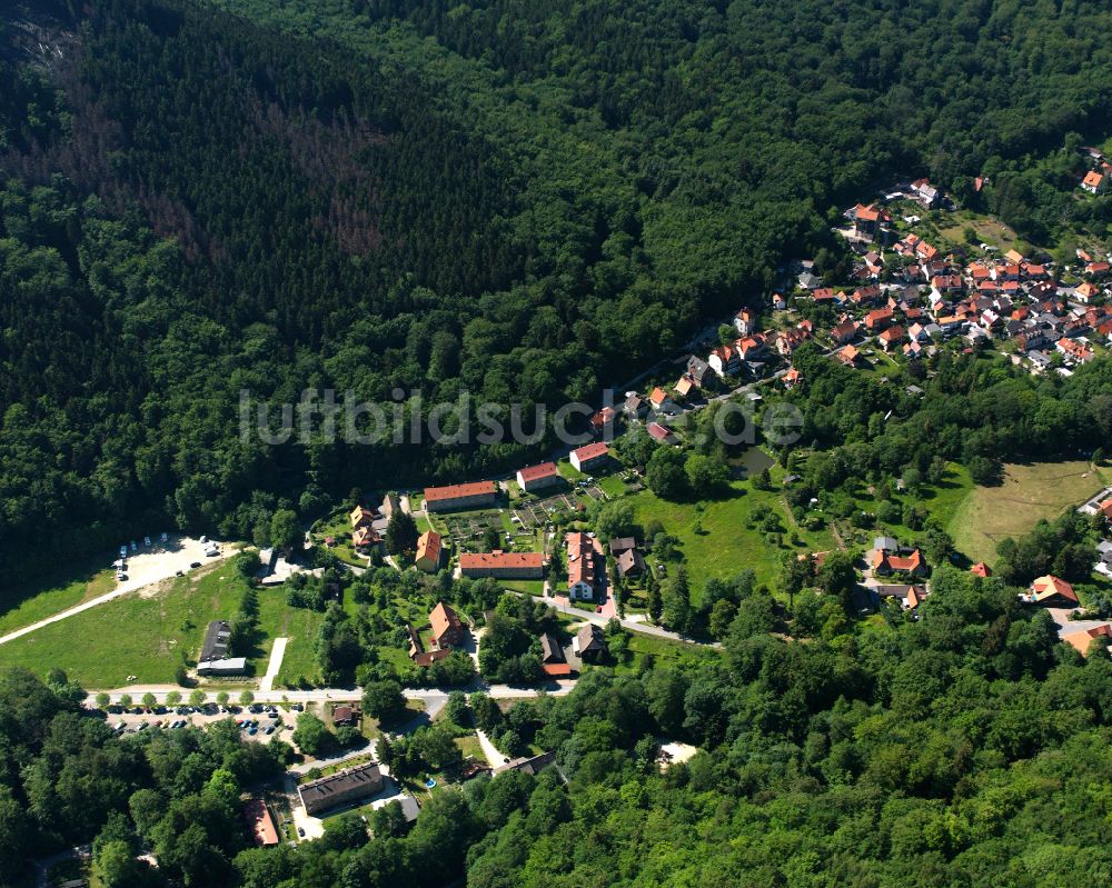 Luftaufnahme Ilsenburg (Harz) - Dorf - Ansicht am Rande von Waldgebieten in Ilsenburg (Harz) im Bundesland Sachsen-Anhalt, Deutschland
