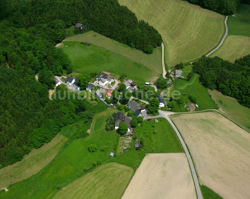 Kierspe von oben - Dorf - Ansicht am Rande von Waldgebieten in Kierspe im Bundesland Nordrhein-Westfalen, Deutschland