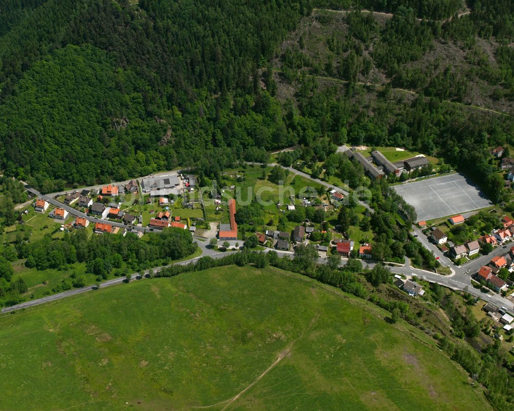 Lautenthal aus der Vogelperspektive: Dorf - Ansicht am Rande von Waldgebieten in Lautenthal im Bundesland Niedersachsen, Deutschland