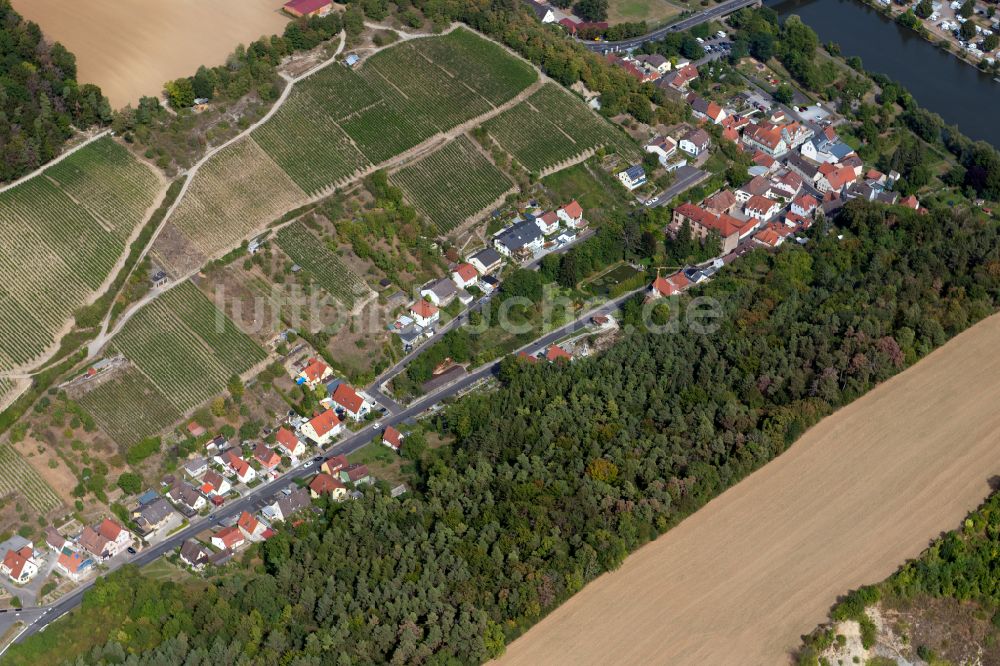 Mühlbach aus der Vogelperspektive: Dorf - Ansicht am Rande von Waldgebieten in Mühlbach im Bundesland Bayern, Deutschland