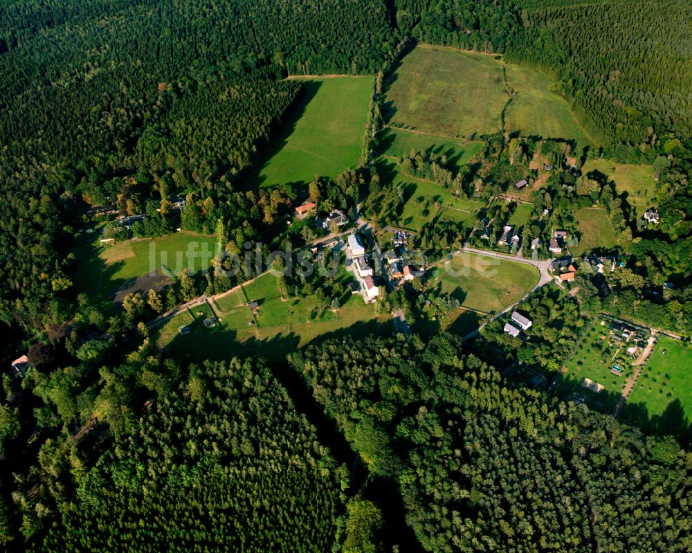 Luftaufnahme Mohlsdorf - Dorf - Ansicht am Rande von Waldgebieten in Mohlsdorf im Bundesland Thüringen, Deutschland