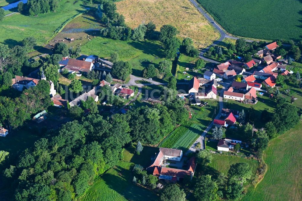 Luftaufnahme Neudeck - Dorf - Ansicht am Rande Waldgebieten in Neudeck im Bundesland Brandenburg, Deutschland