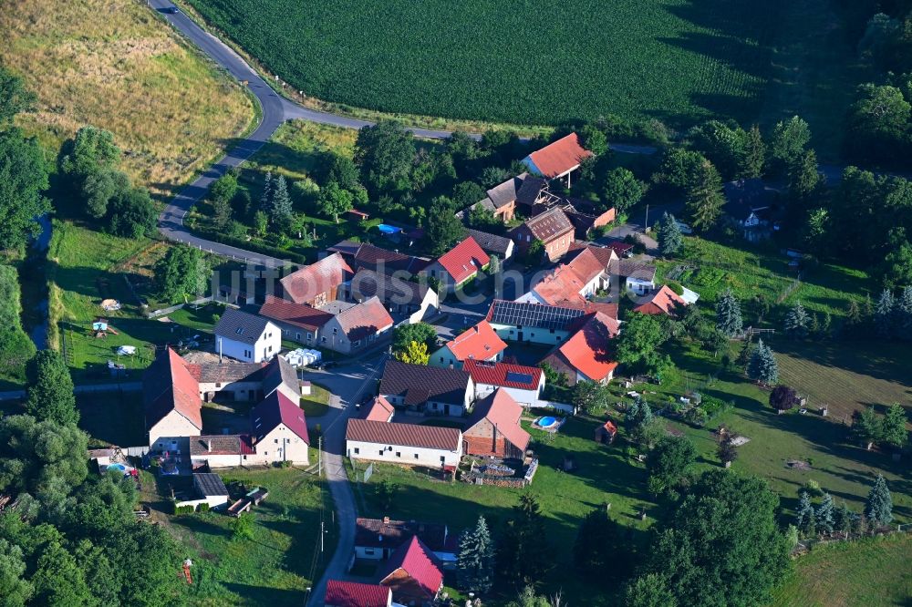Neudeck von oben - Dorf - Ansicht am Rande Waldgebieten in Neudeck im Bundesland Brandenburg, Deutschland