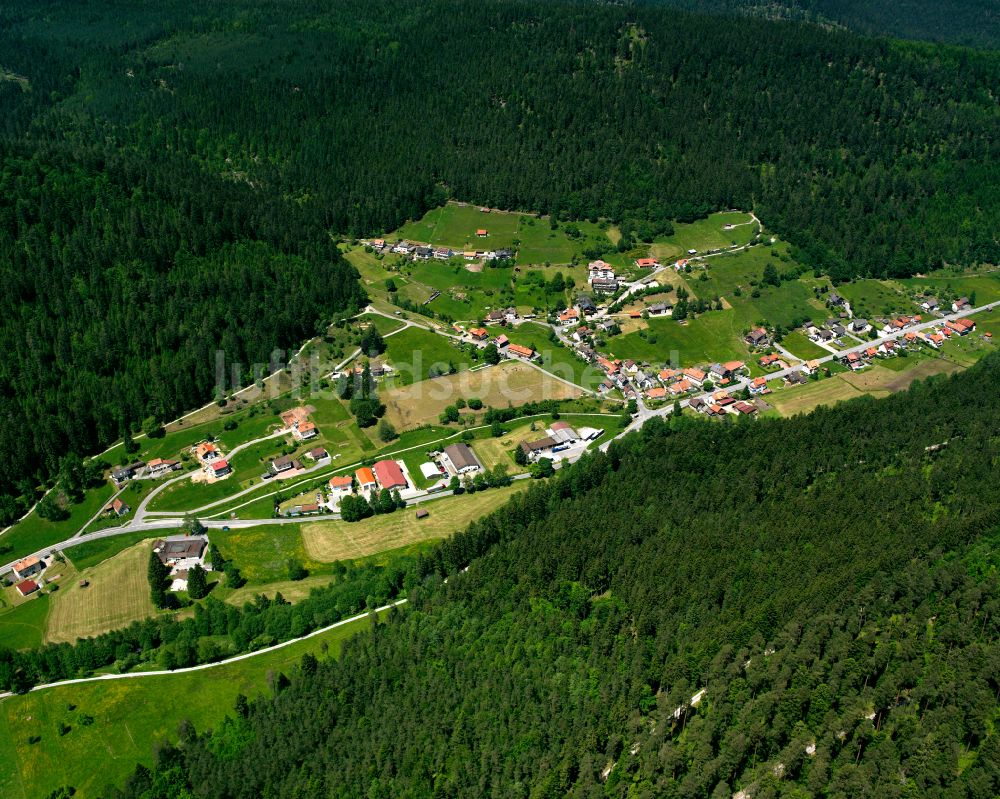 Luftaufnahme Nonnenmiß - Dorf - Ansicht am Rande von Waldgebieten in Nonnenmiß im Bundesland Baden-Württemberg, Deutschland