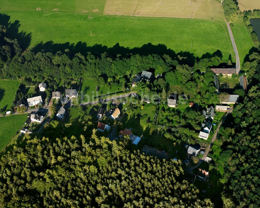 Luftbild Sachsenburg - Dorf - Ansicht am Rande Waldgebieten in Sachsenburg im Bundesland Sachsen, Deutschland