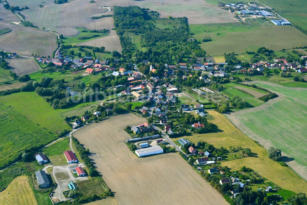 Luftbild Schmargendorf - Dorf - Ansicht am Rande von Waldgebieten in Schmargendorf im Bundesland Brandenburg, Deutschland
