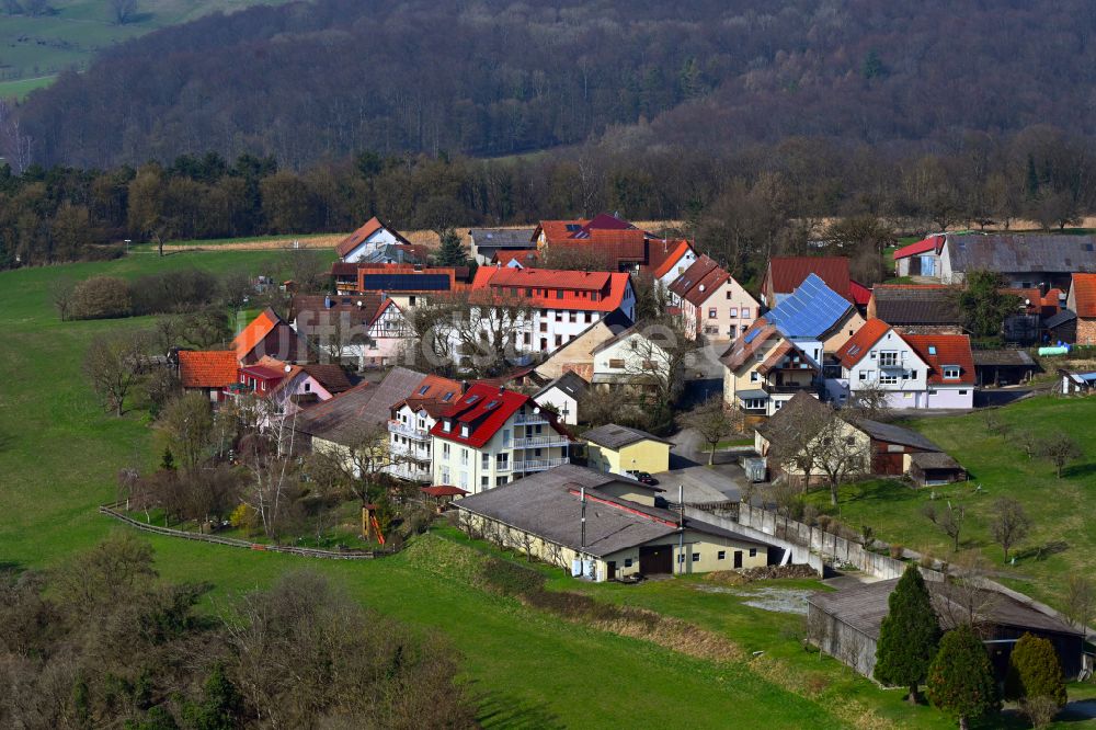 Schreckhof von oben - Dorf - Ansicht am Rande von Waldgebieten in Schreckhof im Bundesland Baden-Württemberg, Deutschland