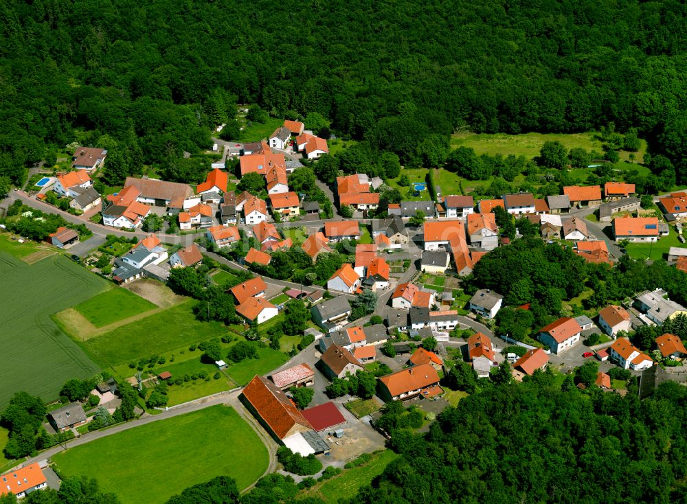 Stahlberg von oben - Dorf - Ansicht am Rande von Waldgebieten in Stahlberg im Bundesland Rheinland-Pfalz, Deutschland