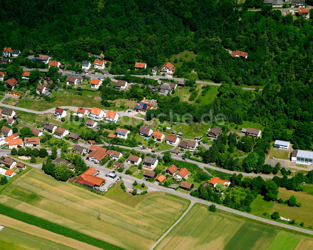 Luftbild Starzach - Dorf - Ansicht am Rande von Waldgebieten in Starzach im Bundesland Baden-Württemberg, Deutschland