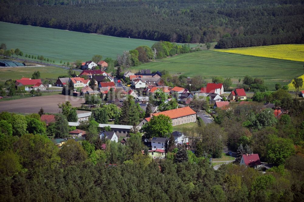 Luftbild Trebbin - Dorf - Ansicht am Rande Waldgebieten in Trebbin im Bundesland Brandenburg, Deutschland