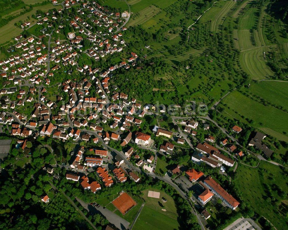 Luftbild Türkheim - Dorf - Ansicht am Rande Waldgebieten in Türkheim im Bundesland Baden-Württemberg, Deutschland