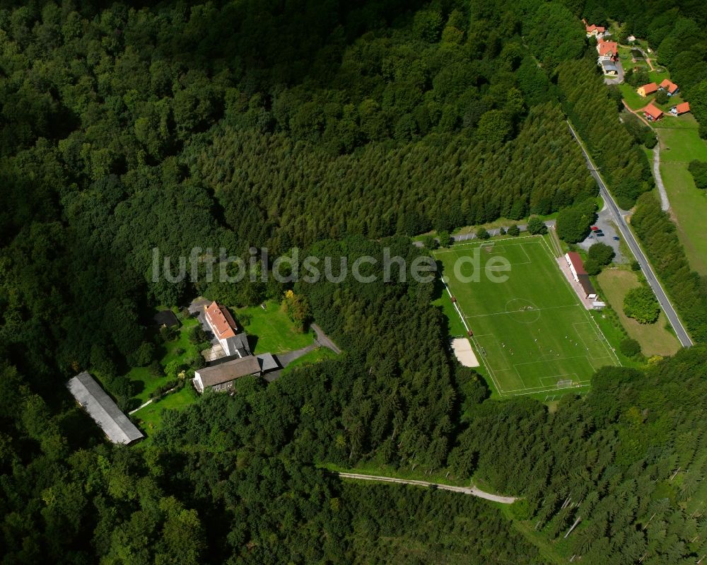 Luftbild Vogtei - Dorf - Ansicht am Rande Waldgebieten in Vogtei im Bundesland Thüringen, Deutschland