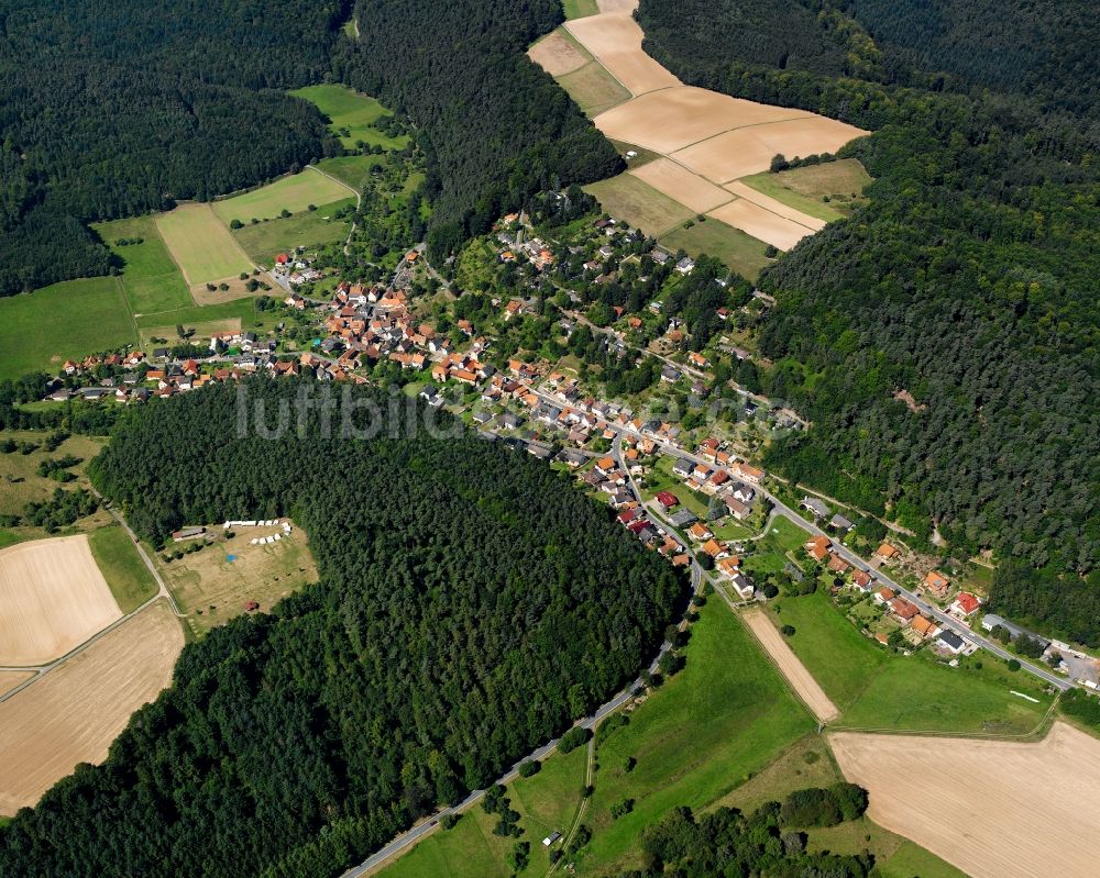 Luftbild Wald-Amorbach - Dorf - Ansicht am Rande Waldgebieten in Wald-Amorbach im Bundesland Hessen, Deutschland