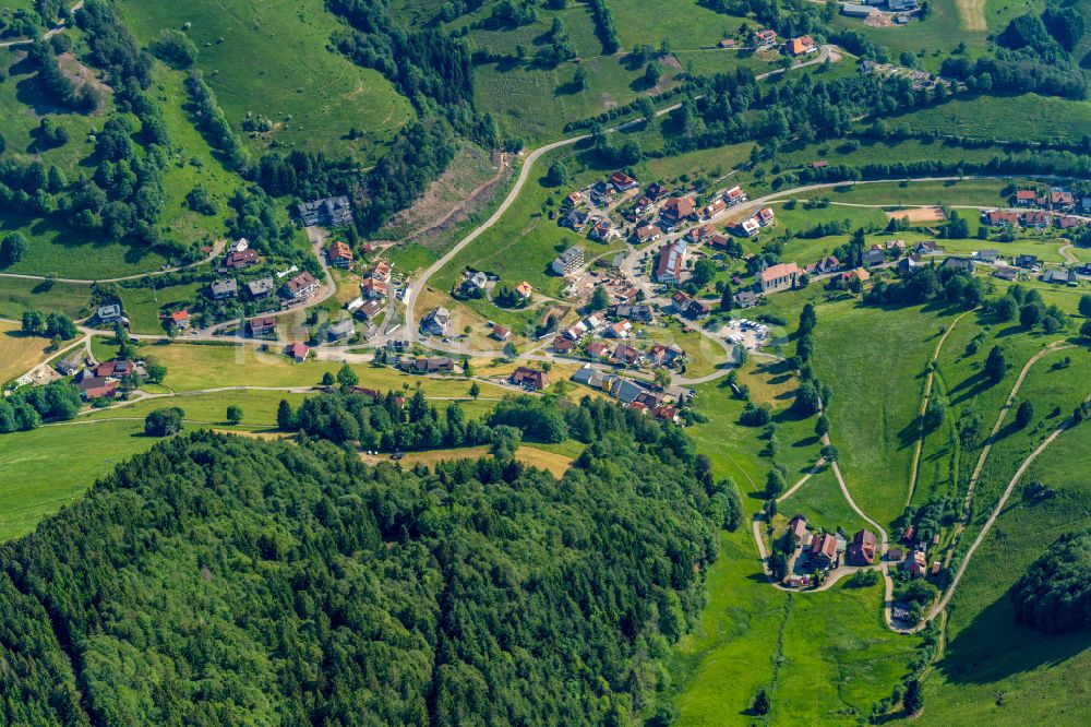Luftbild Wieden - Dorf - Ansicht am Rande von Waldgebieten in Wieden im Bundesland Baden-Württemberg, Deutschland