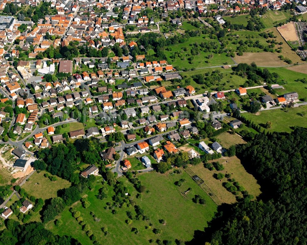Luftbild Zell - Dorf - Ansicht am Rande Waldgebieten in Zell im Bundesland Hessen, Deutschland