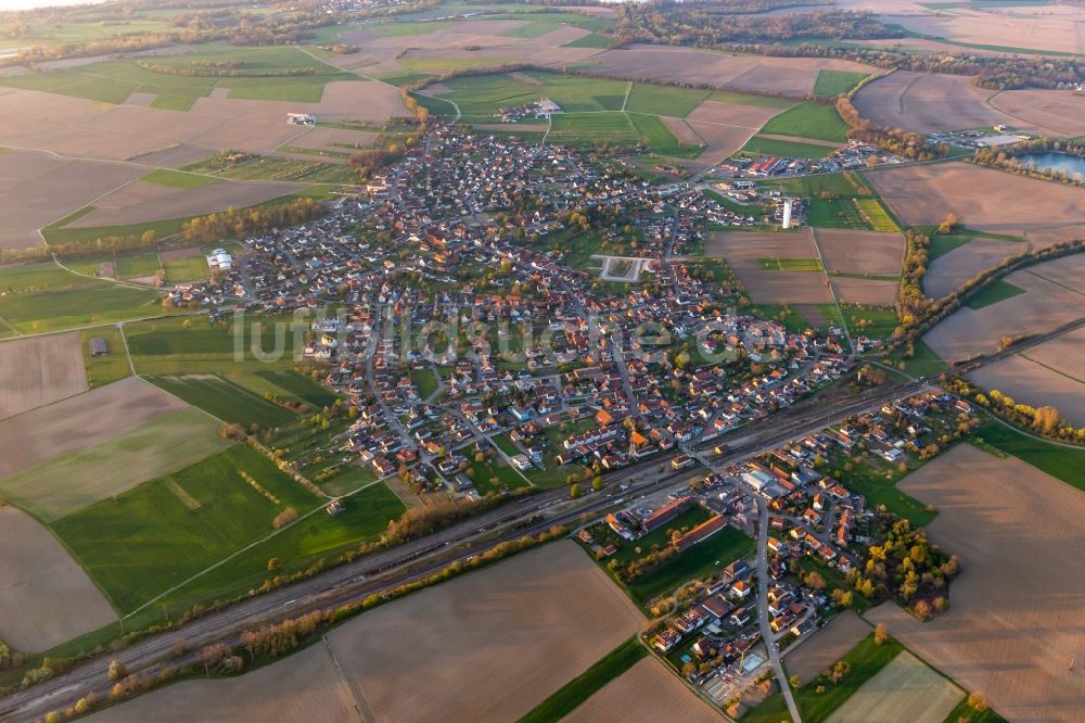 Luftbild Roeschwoog - Dorf - Ansicht in Roeschwoog in Grand Est, Frankreich