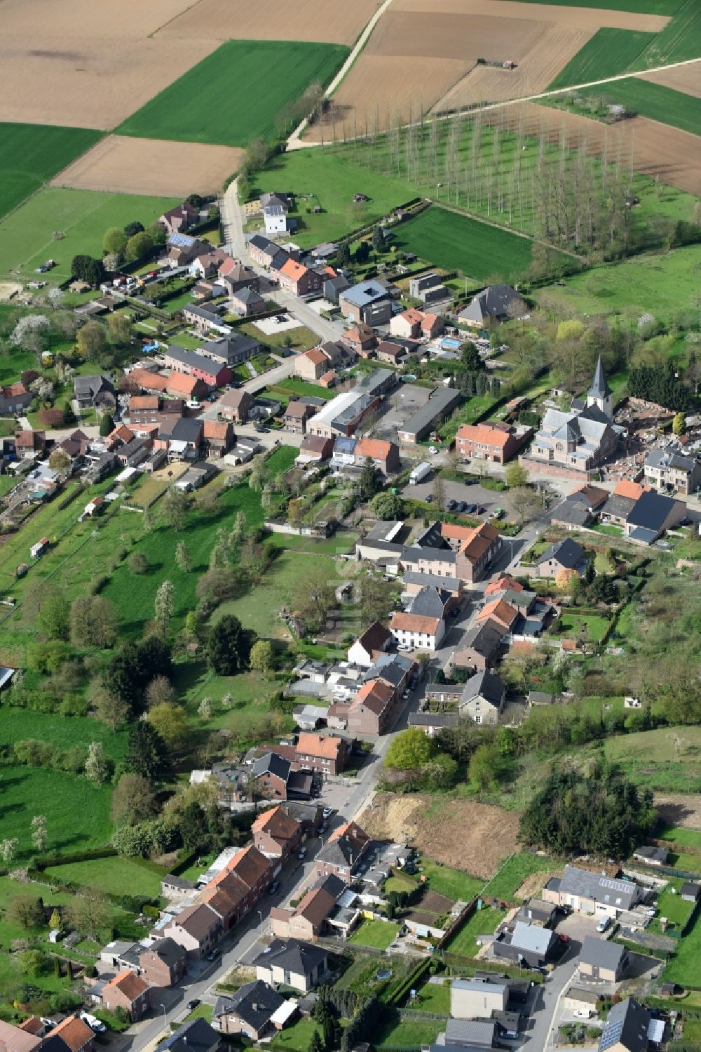 Luftbild Rosmer - Dorf - Ansicht von Rosmer in Vlaanderen, Belgien