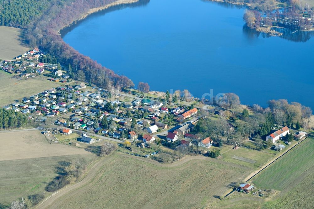Sarkow von oben - Dorf - Ansicht in Sarkow im Bundesland Brandenburg, Deutschland