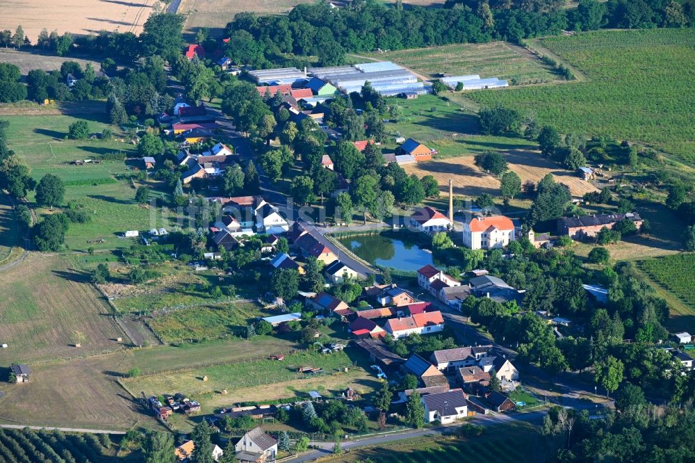Luftaufnahme Schenkendorf - Dorf - Ansicht in Schenkendorf im Bundesland Brandenburg, Deutschland