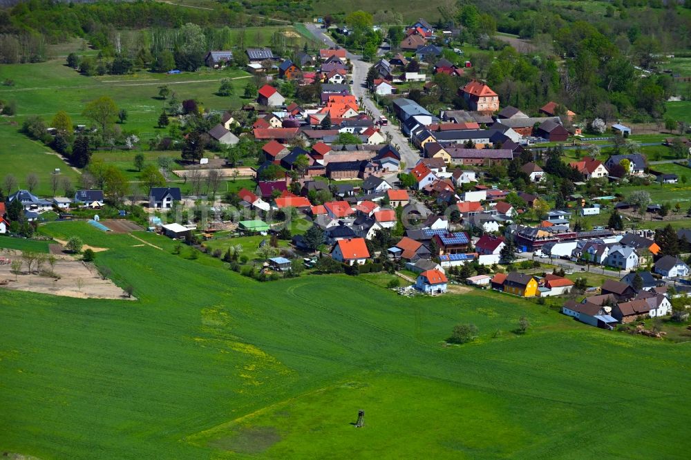 Luftbild Schlichow - Dorf - Ansicht in Schlichow im Bundesland Brandenburg, Deutschland